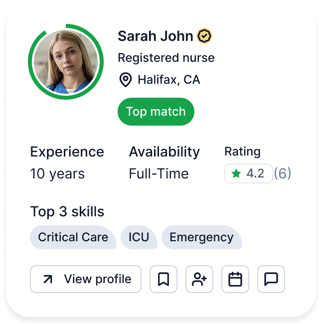 Professional profile card
